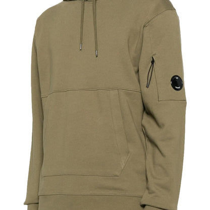 [C.P. Company] Diagonal Raised Fleece Lens Hooded Sweatshirt in Capers
