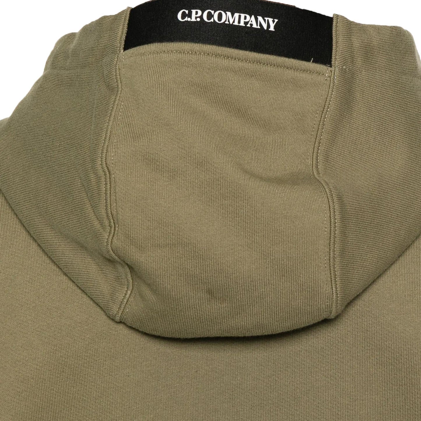 [C.P. Company] Diagonal Raised Fleece Lens Hooded Sweatshirt in Capers