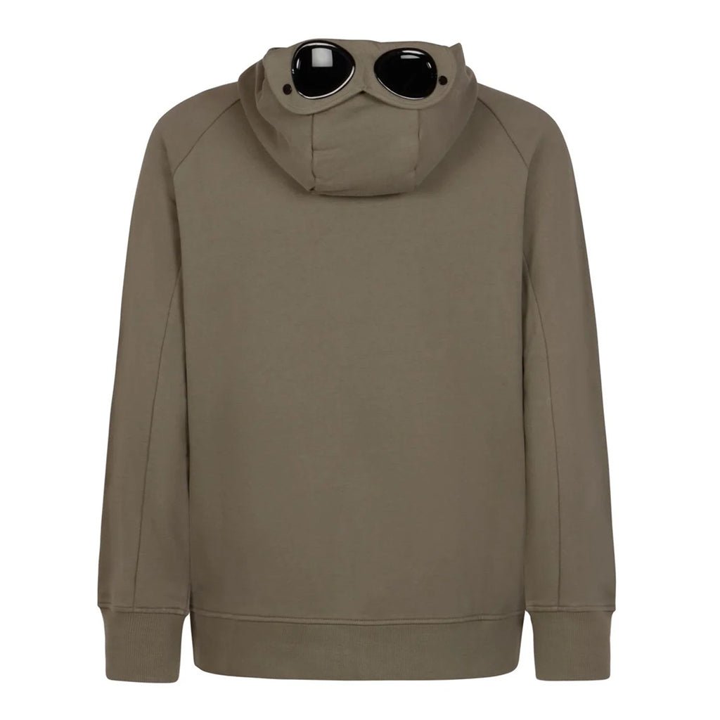 [C.P. Company] Diagonal Raised Fleece Zipped Goggle Hooded Sweatshirt