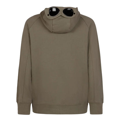 [C.P. Company] Diagonal Raised Fleece Zipped Goggle Hooded Sweatshirt