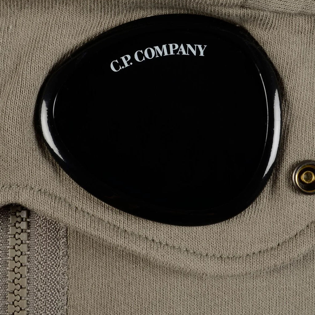 [C.P. Company] Diagonal Raised Fleece Zipped Goggle Hooded Sweatshirt