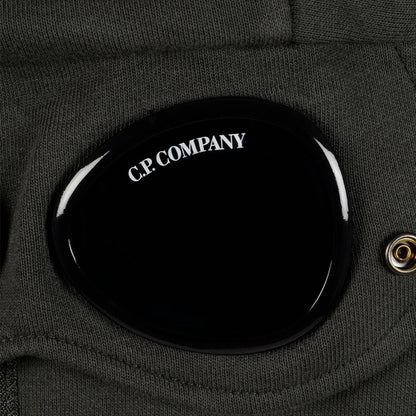 [C.P. Company] Diagonal Raised Fleece Zipped Goggle Hooded Sweatshirt