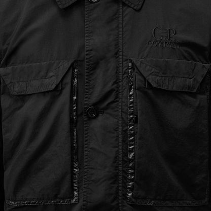 [C.P. Company] Flatt Nylon Goggle Overshirt in Black