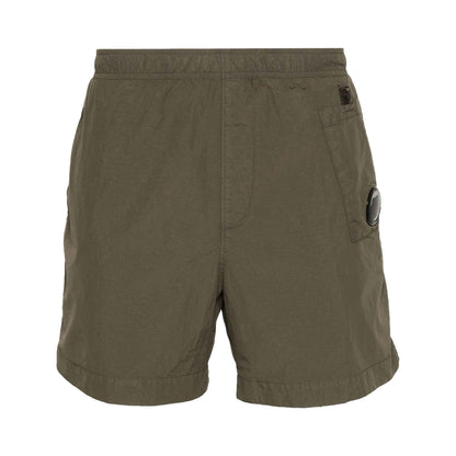 [C.P. Company] Flatt Nylon Utility Lens Swimshorts in Ivy Green