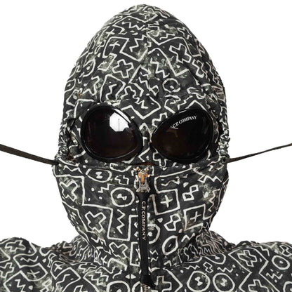 [C.P. Company] Inca Print Short Goggle Jacket in Agave Green