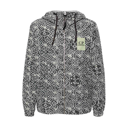 [C.P. Company] Inca Print Short Goggle Jacket in Agave Green