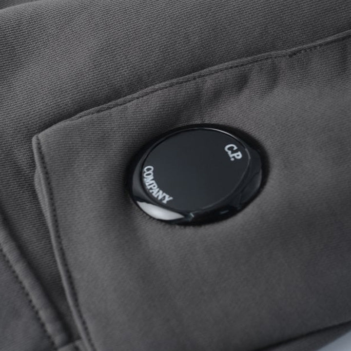 [C.P. Company] Diagonal Raised Fleece Cargo Lens Sweatshorts