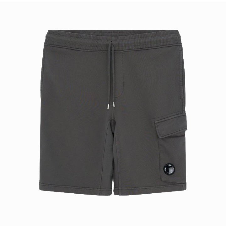 [C.P. Company] Diagonal Raised Fleece Cargo Lens Sweatshorts