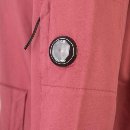 [C.P. Company] Light Fleece Zipped Lens Hoodie in Red Bud