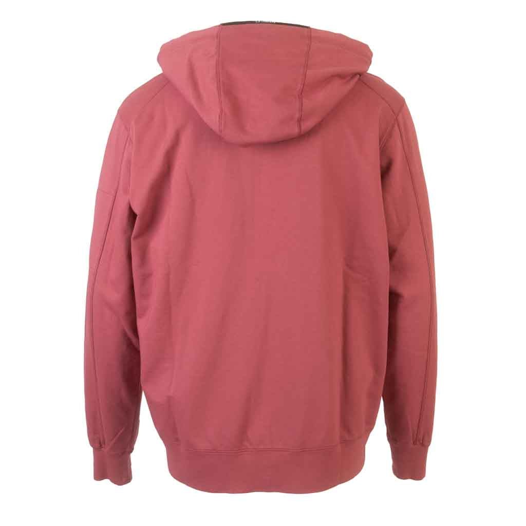 [C.P. Company] Light Fleece Zipped Lens Hoodie in Red Bud