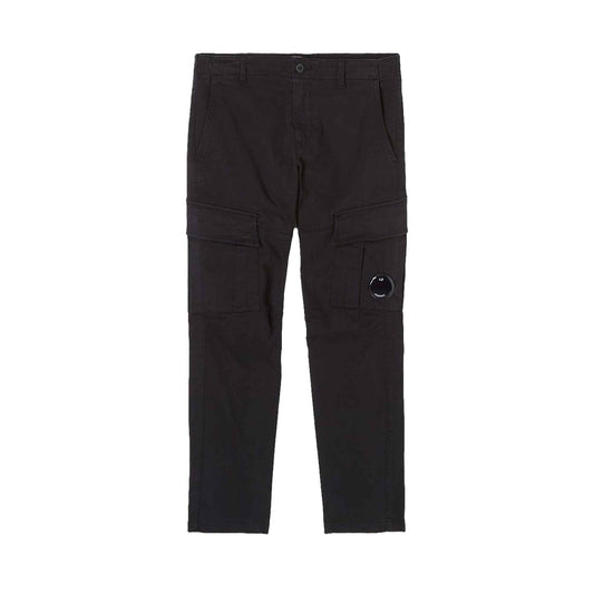 [C.P. Company] Stretch Sateen Lens Cargo Pants in Black