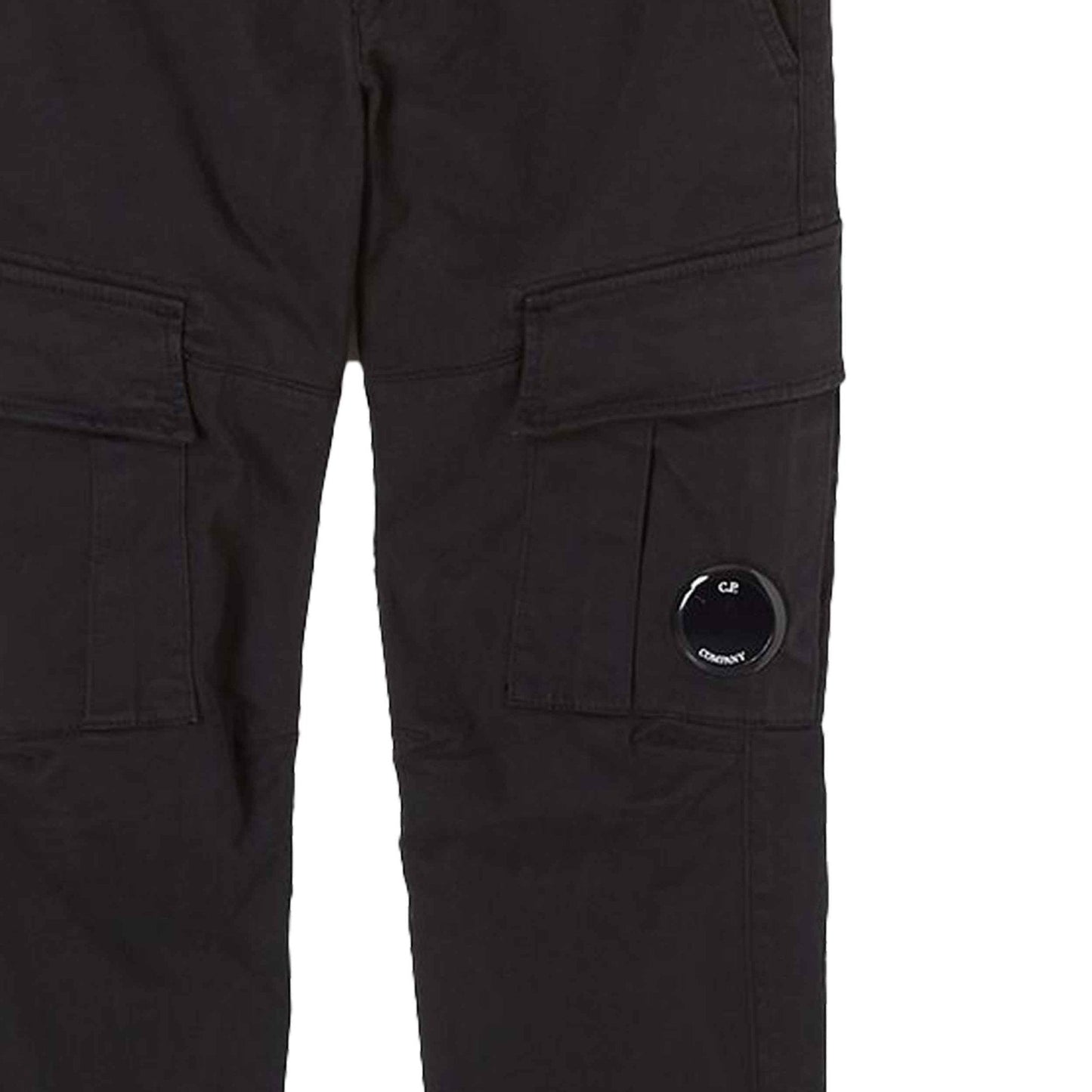 [C.P. Company] Stretch Sateen Lens Cargo Pants in Black