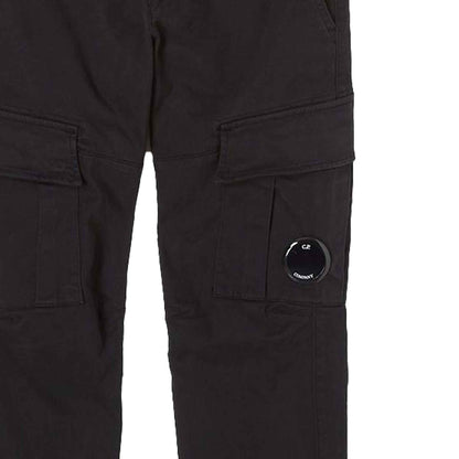 [C.P. Company] Stretch Sateen Lens Cargo Pants in Black
