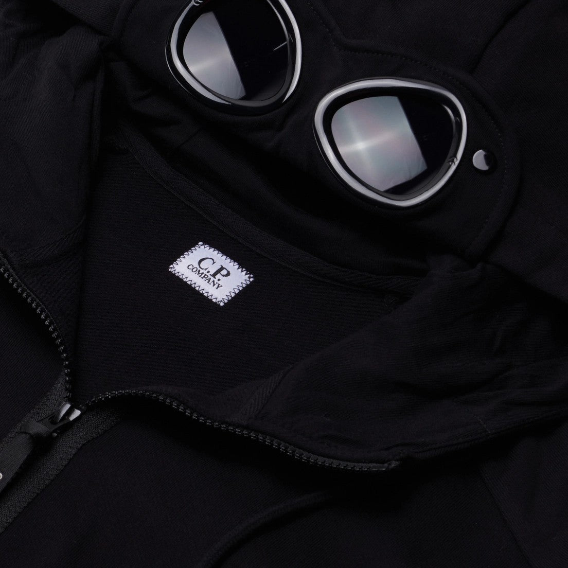 [C.P. Company] Diagonal Raised Fleece Goggle Hoodie