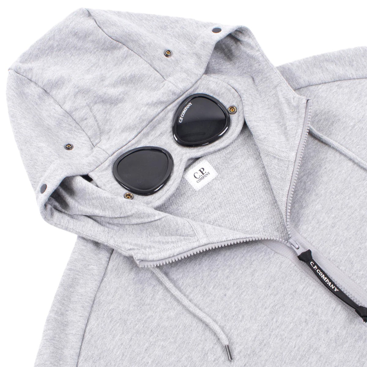 [C.P. Company] Diagonal Raised Fleece Goggle Hoodie