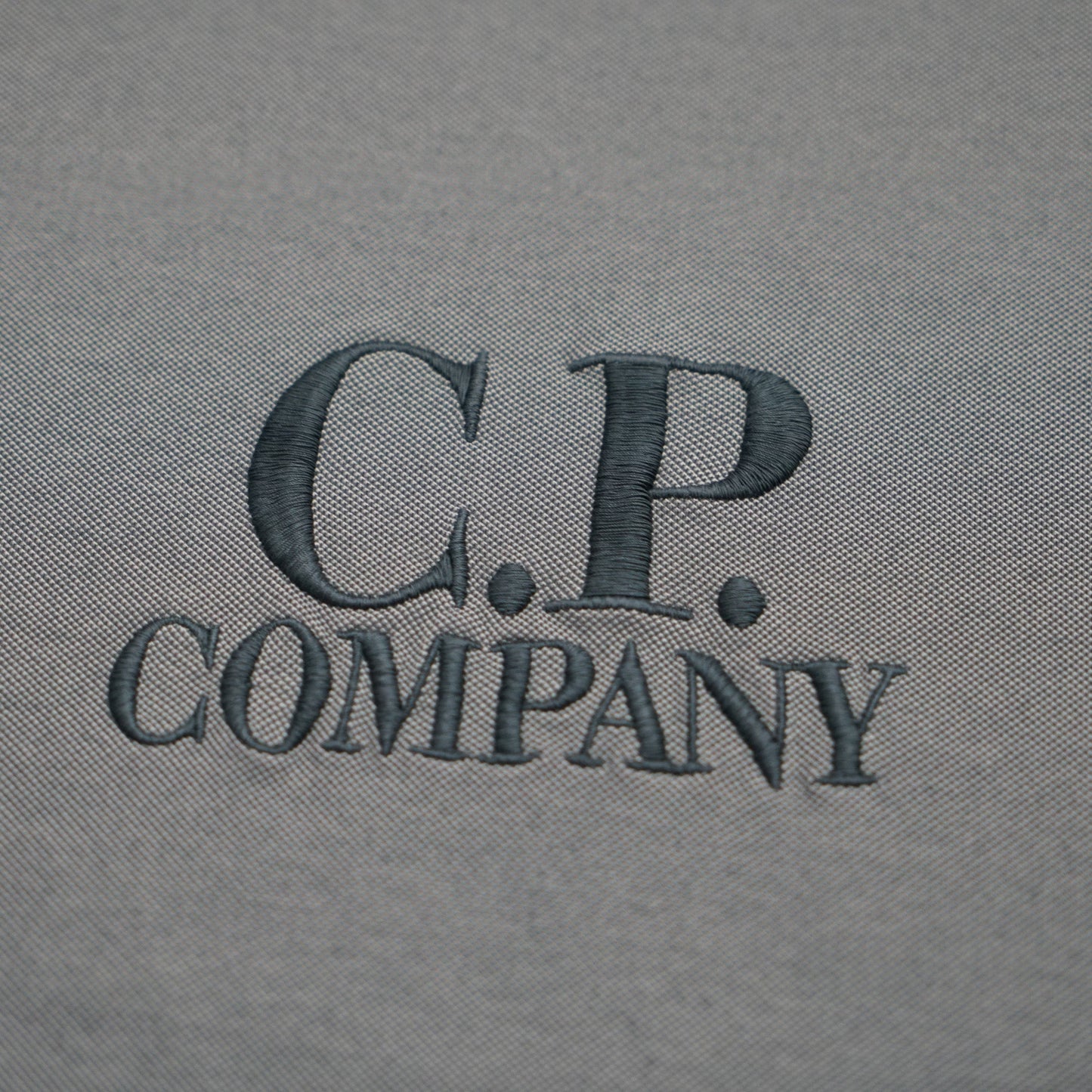 [C.P. Company] Tacting Piquet Embroidery T-shirt in Smoked Pearl- Grey