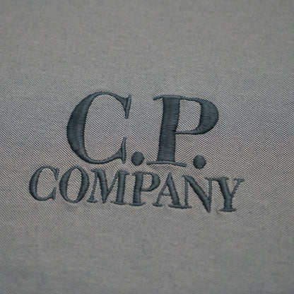 [C.P. Company] Tacting Piquet Embroidery T-shirt in Smoked Pearl- Grey