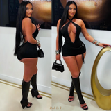 Load image into Gallery viewer, Carini stud romper (Black)