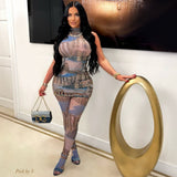 Load image into Gallery viewer, Empire leggings set (Nude/blue)