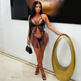 Load image into Gallery viewer, Crystal chain cover dress (Black)