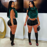 Load image into Gallery viewer, Azika leather shorts (Black)