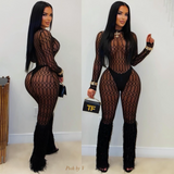 Load image into Gallery viewer, Aluna fringe jumpsuit (Black)