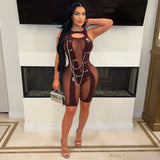 Load image into Gallery viewer, Tana chain romper (Black)