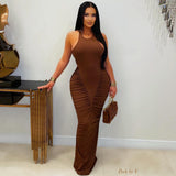 Load image into Gallery viewer, Arene maxi dress (Brown)