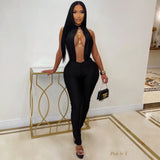 Load image into Gallery viewer, Lenara charm jumpsuit (Black/gold)