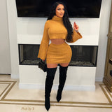 Load image into Gallery viewer, Erice sweater skirt set (Mustard)