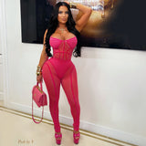 Load image into Gallery viewer, Mille caged leggings set (Pink)