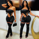 Load image into Gallery viewer, Feen studded jumpsuit (Black/silver)