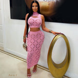 Load image into Gallery viewer, Pyra skirt set (Pink)