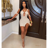 Load image into Gallery viewer, Dazu crochet mini dress (Beige)