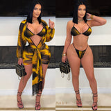 Load image into Gallery viewer, Tulum 3pcs bikini /dress (Black/gold)