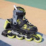 Load image into Gallery viewer, Rollerblade Microblade SL Black Lime Kids Skates