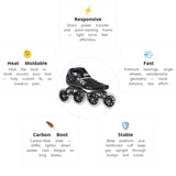 Load image into Gallery viewer, Powerslide Accel Black 100 Racing Skates