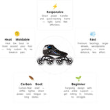 Load image into Gallery viewer, Powerslide Dragon Black 100 Racing Skates