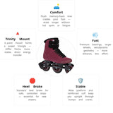 Load image into Gallery viewer, Powerslide Pheme Wine 100 Skates