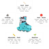 Load image into Gallery viewer, Powerslide Stargaze Aqua Kids Skates