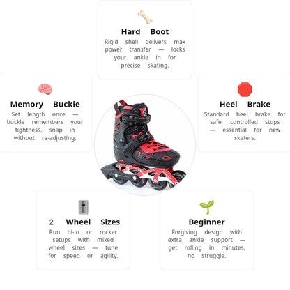 Flying Eagle S9 Dynamo Red Kids Skates