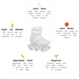 Load image into Gallery viewer, Luminous Rayon White Kids Skates