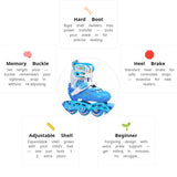 Load image into Gallery viewer, Flying Eagle L6 Lumos Blue Kids Skates
