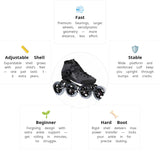 Load image into Gallery viewer, Powerslide Triple X Evo Dark Grey adj. Racing Kids Skates