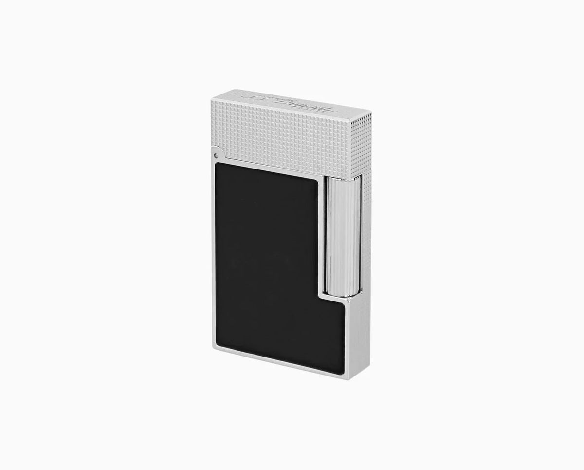 S.T. DUPONT Ligne 2 Microdiamond Head Platinum Lighter/Briquet C16602