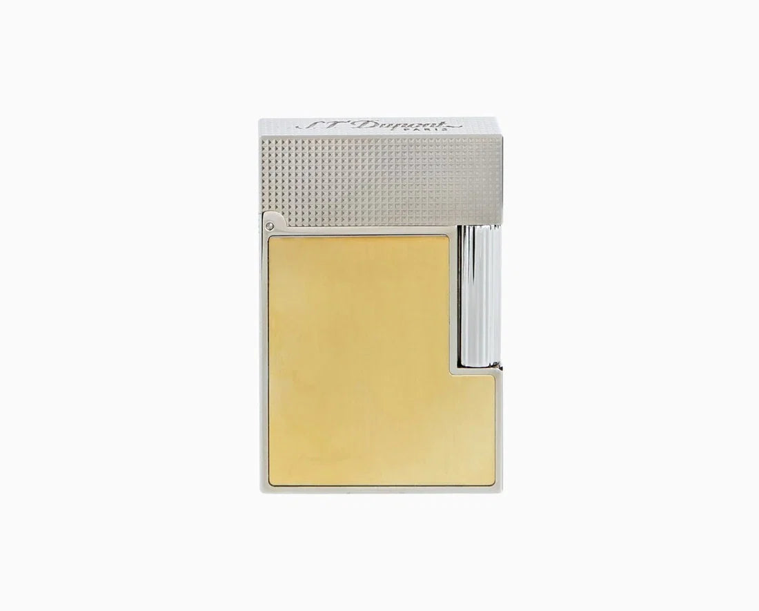 Ligne 2 Small Platinum And Brushed Gold Lighter/Briquet C18601