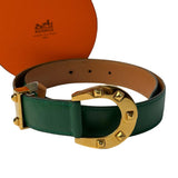 Load image into Gallery viewer, Hermes Horse Schubert Horseshoe GD 70 Vintage Belt