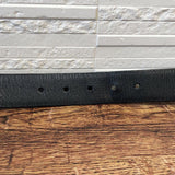 Load image into Gallery viewer, Prada Saffiano Leather Silver Buckle Belt Black