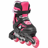 Load image into Gallery viewer, Rollerblade Microblade Black Pink Kids Skates