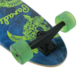 Load image into Gallery viewer, Paradise Longboard Turtle Skull Kicktail 9.75" x 44" Blue / Green